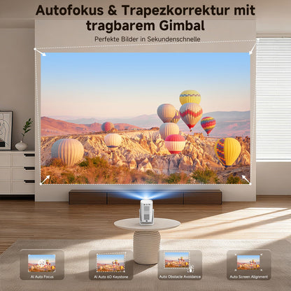 iSinbox AC311 4K Kurzdistanz-Beamer, 1200 ANSI Lumen, Autofokus
