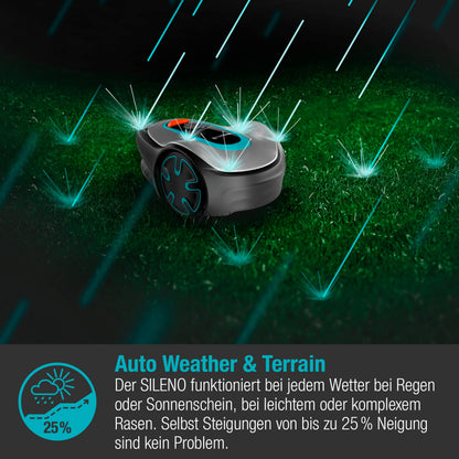 Gardena SILENO minimo Mähroboter für Rasenflächen bis 350 m²