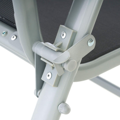 NEXOS Gartenbank 2-Sitzer, Textilene Grau, Aluminium Hellgrau