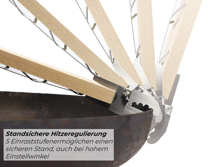 Bargen Flammlachsbretter mit Edelstahl-Halterung, 32 x 15 cm, 2er Set