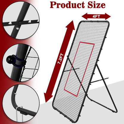 LIANTRAL Volleyball Rebounder Netz 2,2 x 1,2 m, verstellbar, schwarz