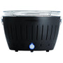 LotusGrill Classic G340 Holzkohle-Tischgrill in Anthrazitgrau – raucharm, mit USB-Anschluss