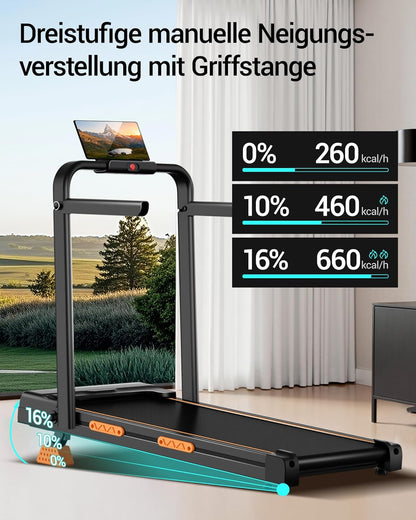 CURSOR Walking Pad 16% Steigung – Laufband für Zuhause
