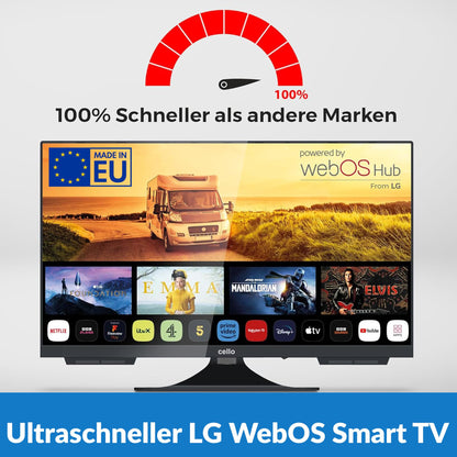 Cello C2224WS 22 Zoll 12V Traveller Smart TV rahmenlos