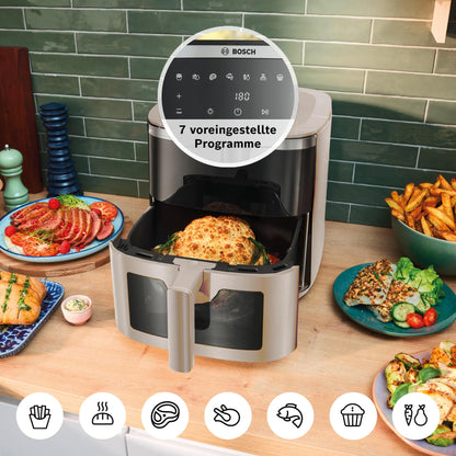 Bosch Heissluftfritteuse Serie 6 MAF671C0 Air Fryer, 7,2 l, creme