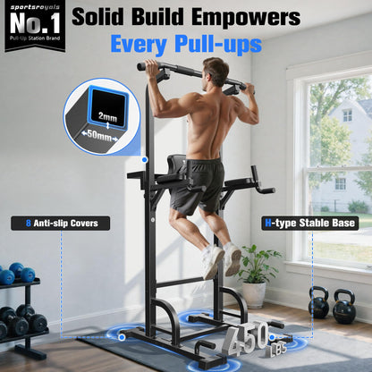 Sportsroyals Power Tower Klimmzug- & Dip-Station – 204 kg