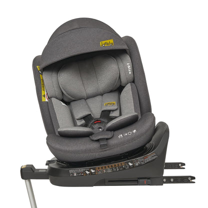 Jovikids 360° Kindersitz i-Size Reboarder ISOFIX - Grau. Für i-Size-konformen, drehbaren Reboarder-Transport per ISOFIX.