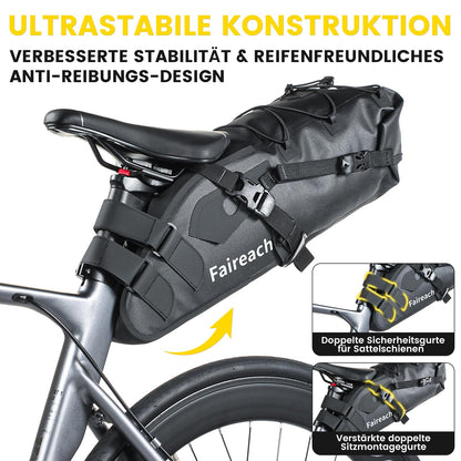 Faireach Bikepacking Satteltasche 10L wasserdicht TPU-Gewebe