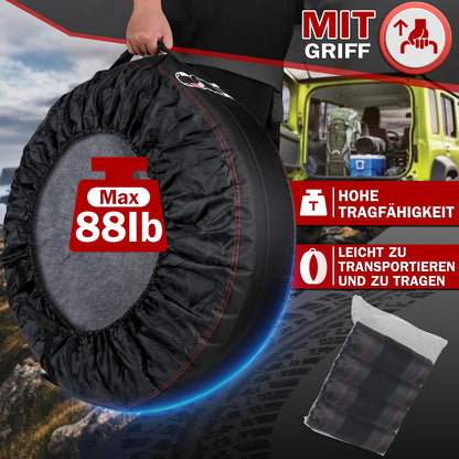 moveland Reifentaschen 4er Set, wasserdichte Reifenhüllen 18-22 Zoll
