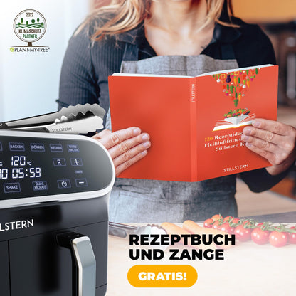 Stillstern Duo-Fry Heissluftfritteuse 8 L, 2 Kammern, 2400 W