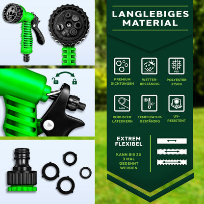 TRESKO flexiSchlauch Flexibler Gartenschlauch 45 m dehnbar