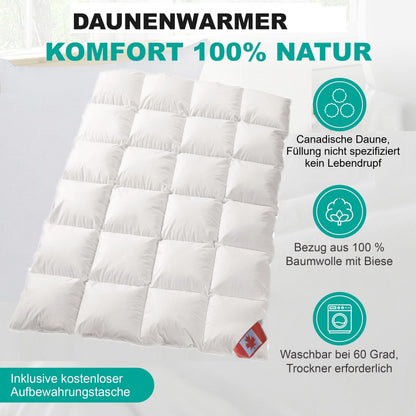 Schäfer Warme Winter-Daunendecke Bettdecke 100 Daunen – 135x200cm