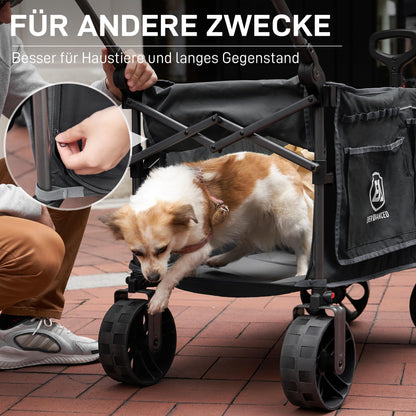 EVER ADVANCED Bollerwagen XXL faltbar 225 L bis 150 kg mit Dach