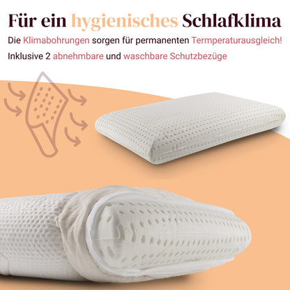 Salosan Nackenkissen Memory-Schaum orthopädisch 80x40x15 cm
