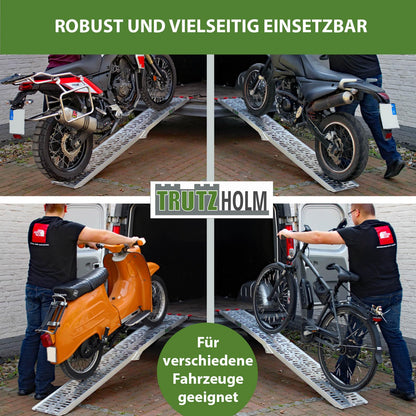 TRUTZHOLM Auffahrrampe klappbar Alu 228 cm 340 kg – Grau
