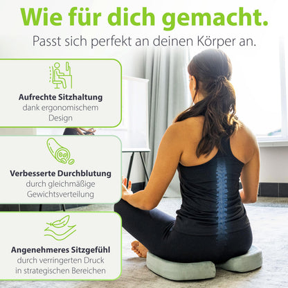 feela Orthopädisches Sitzkissen Medium, ergonomischer Memoryschaum