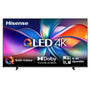 Hisense 65E7Q Fehrnseher - 65 Zoll 4K UHD QLED Smart TV. Schwarzer, rechteckiger Bildschirm zeigt hochauflösende Inhalte.