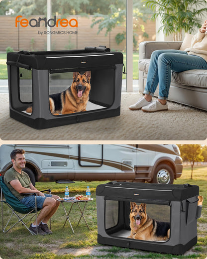 Feandrea Hundebox faltbar, Transportbox für grosse Hunde, 106,7 cm