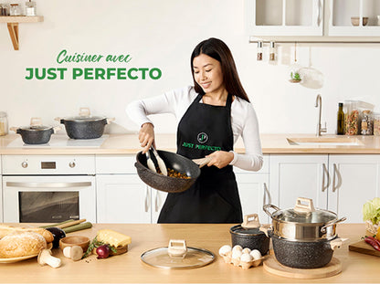 JUST PERFECTO Induktions Kochgeschirr Set - 21-teilig Schwarz