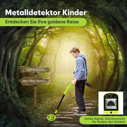 iTayga Metalldetektor für Kinder, faltbar, wasserdichte Spule