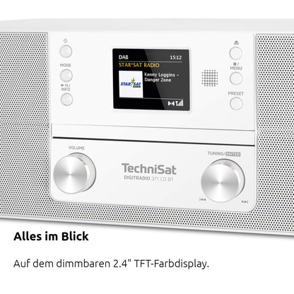 TechniSat Digitradio 371 CD BT Digitalradio Kompaktanlage - Weiss