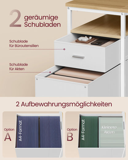 VASAGLE Computertisch LWD104Y01 mit 2 Schubladen, 140 x 60 cm