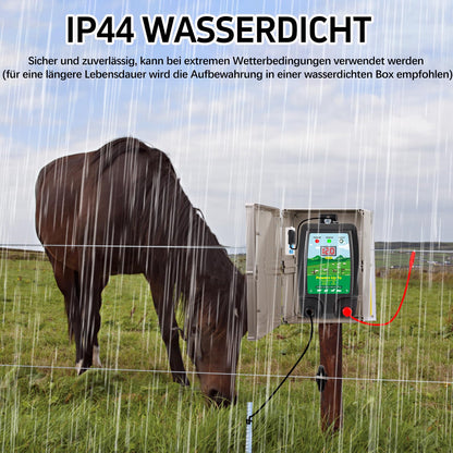 Warmfay Weidezaungerät 12V Elektrozaungerät – 2J Leistung, 10 km Reichweite
