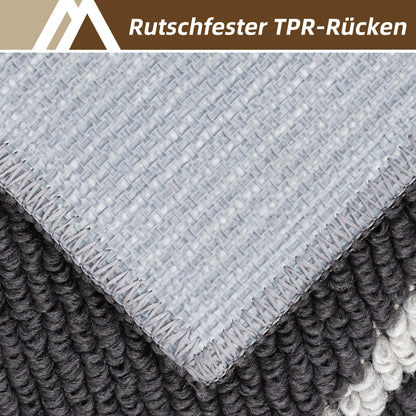 COSY HOMEER Küchenläufer rutschfest waschbar, 60 x 180 cm, Grau