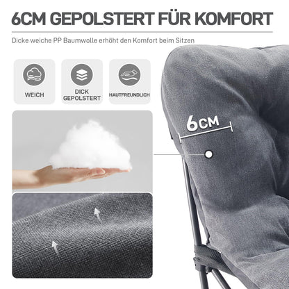 EVER ADVANCED Campingstuhl XXL faltbar gepolstert bis 180 kg