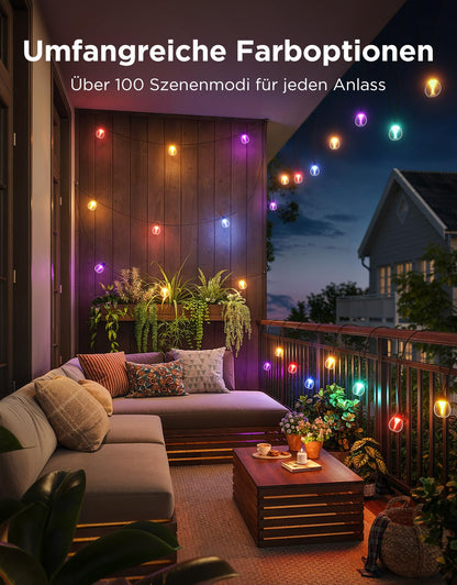 Govee LED Lichterkette Aussen 30M – RGBWIC Dimmbar Smart