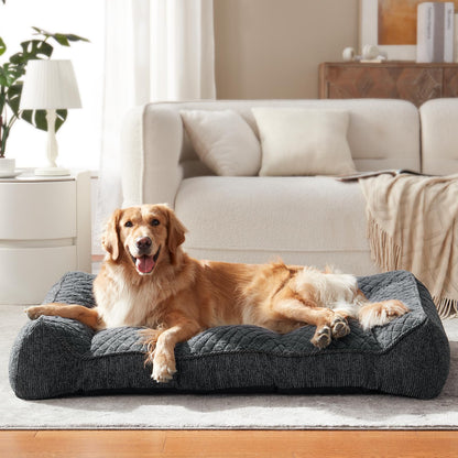 JOEJOY Orthopädisches Hundebett für grosse Hunde, 107x76x24 cm