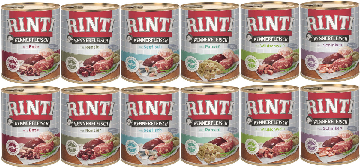 Rinti Hundefutter Nassfutter Mischpaket Multipack 2, Mix (12 x 800 g)