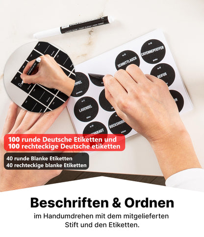 Deco haus Gewürzregal Schublade mit 24 Gewürzgläsern, verstellbar