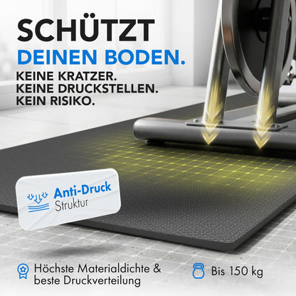 LILENO SPORTS Bodenschutzmatte Fitness 90x200 cm, 8 mm, rutschfest