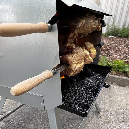 ACTIVA Mutzbratengrill 10840, Mangal-Grill mit Motor und 4 Spiessen