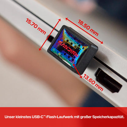 SanDisk Extreme Fit USB-C Flash-Laufwerk 256 GB, 400 MB/s