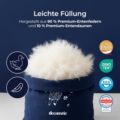 Dreamzie Daunendecke 135x200 cm – Ganzjahresdecke 450 gsm