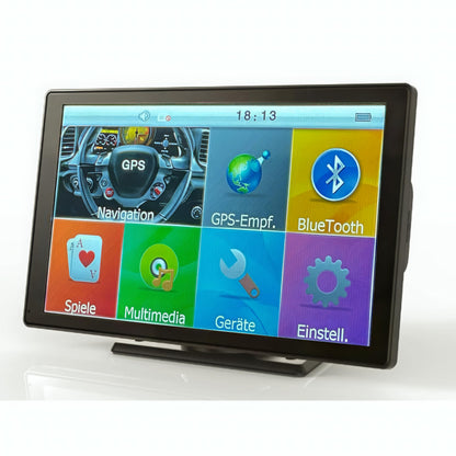 Elebest City 90 GPS Navi 9 Zoll - Auto LKW Wohnmobil Europa. Schwarzes, rechteckiges 9-Zoll-Navi für präzise Routenführung.