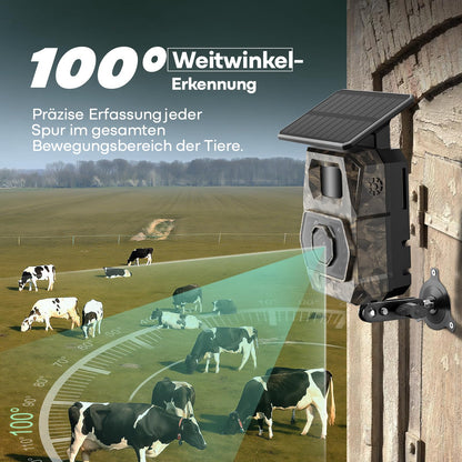 MAXDONE PH970S Wildkamera 4K 64MP mit Solar, WLAN und Nachtsicht