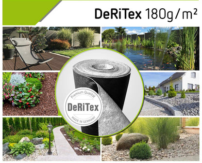 DeRiTex Unkrautschutzvlies Premium Plus 180 g/m², 25 m x 1 m