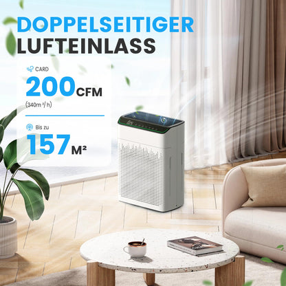 MERONTE ME5866 Luftreiniger mit HEPA-Filter, CADR 340 m³/h