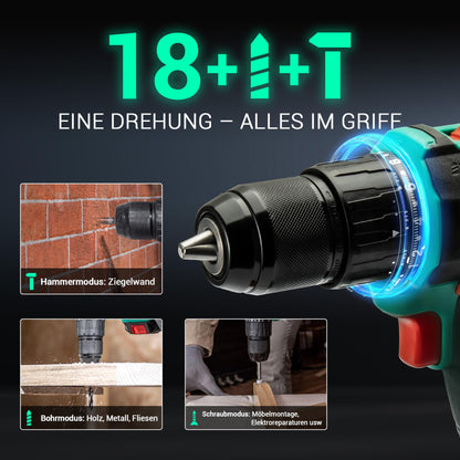 DCA Akku-Schlagbohrschrauber ADJZ2055i, 20V, 55 Nm, 13 mm Bohrfutter
