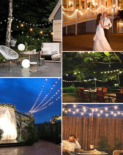 Zuske LED-Lichterkette Aussen 30 m, IP65 mit 50+2 G40 Birnen