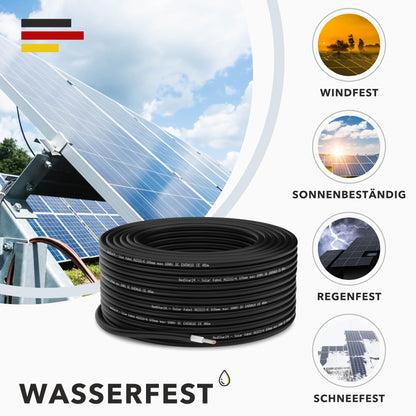 RedStar24 Premium Solarkabel 6mm² Schwarz - 100m