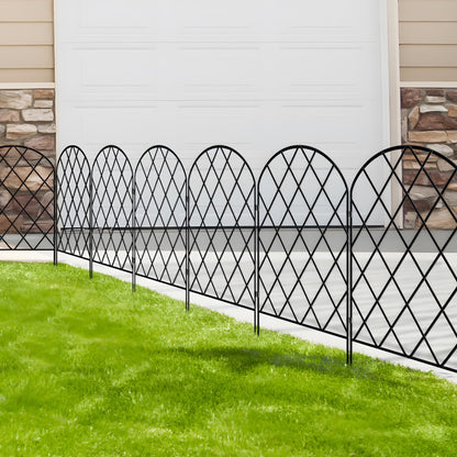 Thealyn Mobiler Gartenzaun Metall 61cm H - 25 Paneele: 25 Metallpaneele zur flexiblen Beet-/Gartenabgrenzung.