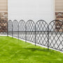 Thealyn Mobiler Gartenzaun Metall 61cm H - 25 Paneele: 25 Metallpaneele zur flexiblen Beet-/Gartenabgrenzung.