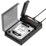 SABRENT DS-UFNC M.2 NVMe & SATA Dockingstation USB-C Klonen. Schwarze Box klont M.2 NVMe & SATA SSDs per USB-C.