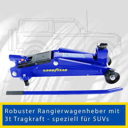 GOODYEAR 10640 Rangierwagenheber - 3 Tonnen für SUV