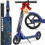 RE:SPORT Cityroller Scooter klappbar, höhenverstellbar, bis 100 kg – Tretroller mit breitem Deck und Hinterradbremse