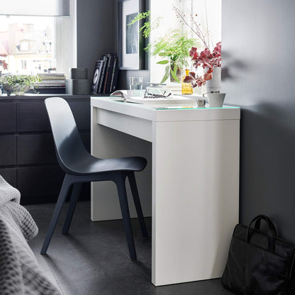 IKEA Malm Schminktisch – Weiss mit Glasplatte 120x41cm